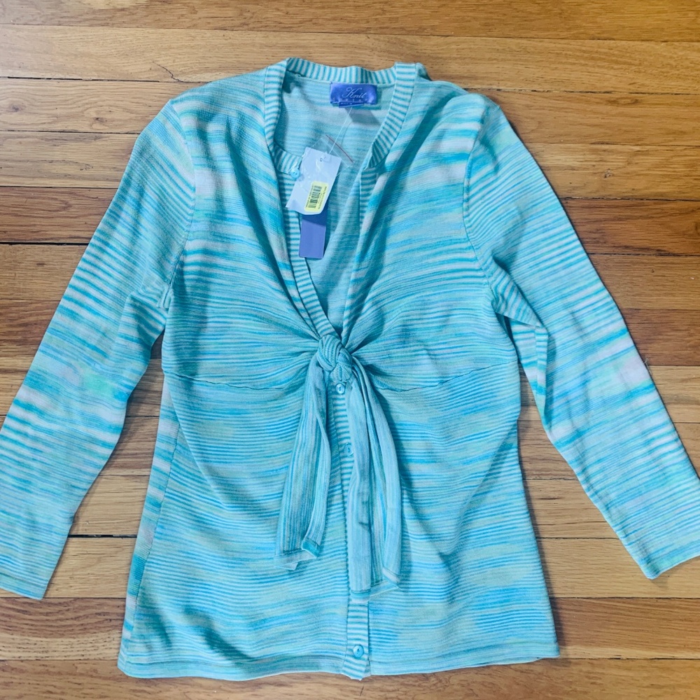 knit couture‎ sweater pastel colors NWT S